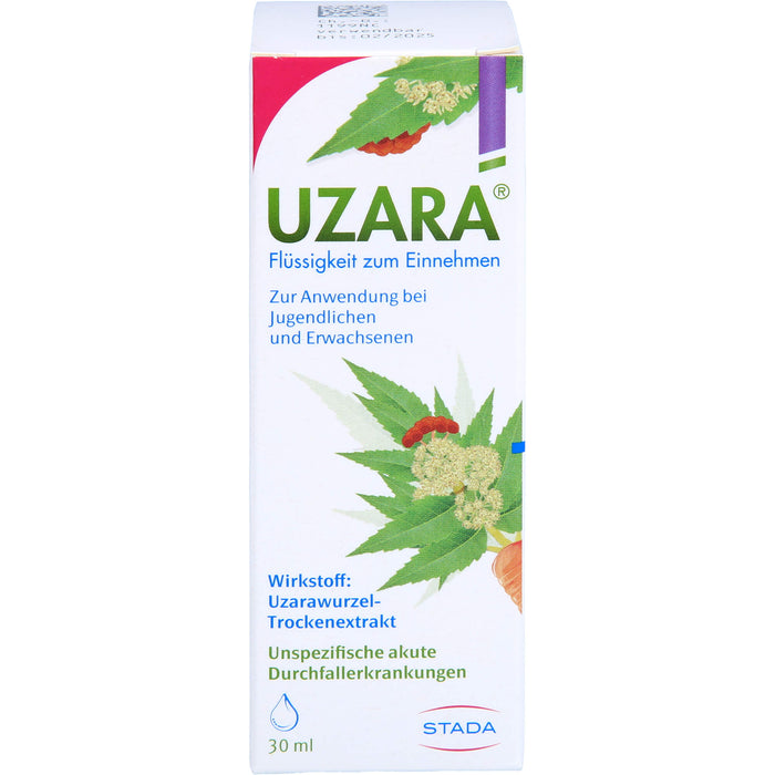 UZARA Flüssigkeit zum Einnehmen bei Durchfall, 30 ml Lösung