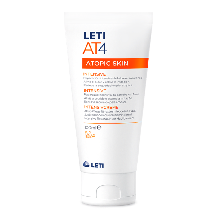 LETI AT4 Intensivcreme - Akut-Hautpflege bei extrem trockener oder bei akuten atopischen Ekzemen, 100 ml Creme