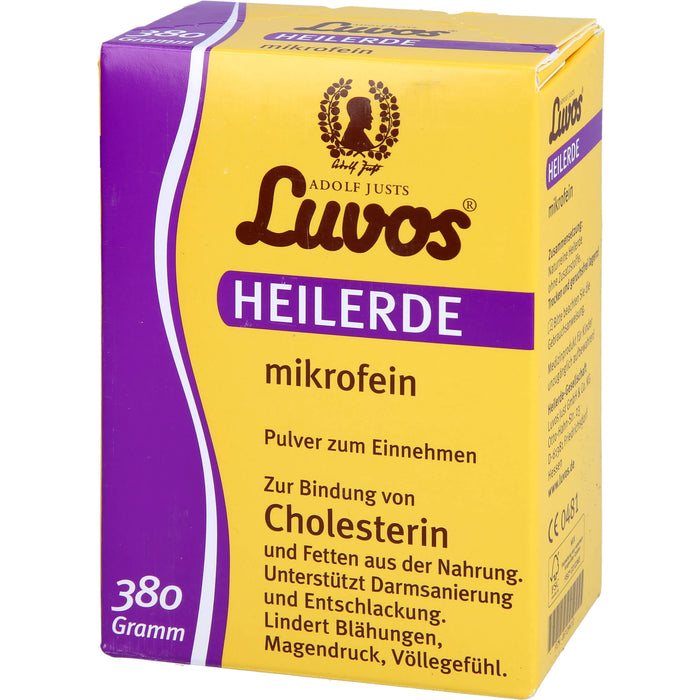 Luvos Heilerde mikrofein Pulver zur Bindung von Cholesterin, 380 g Pulver