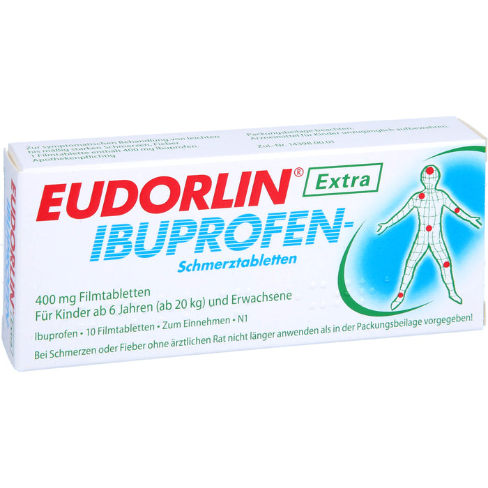 EUDORLIN Extra Ibuprofen-Schmerztabletten, 400 mg Filmtabletten, 10 St FTA