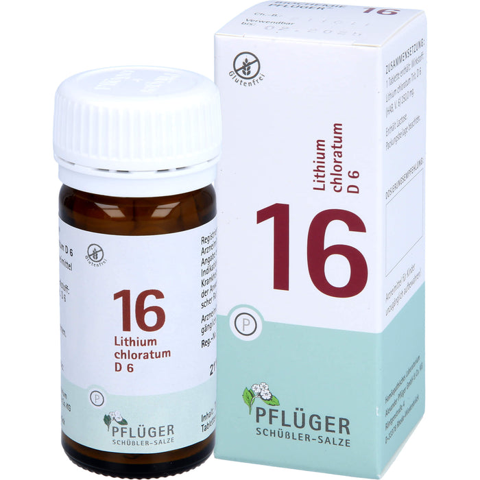 PFLÜGER Biochemie 16 Lithium chloratum D6 Tabletten, 100 St. Tabletten