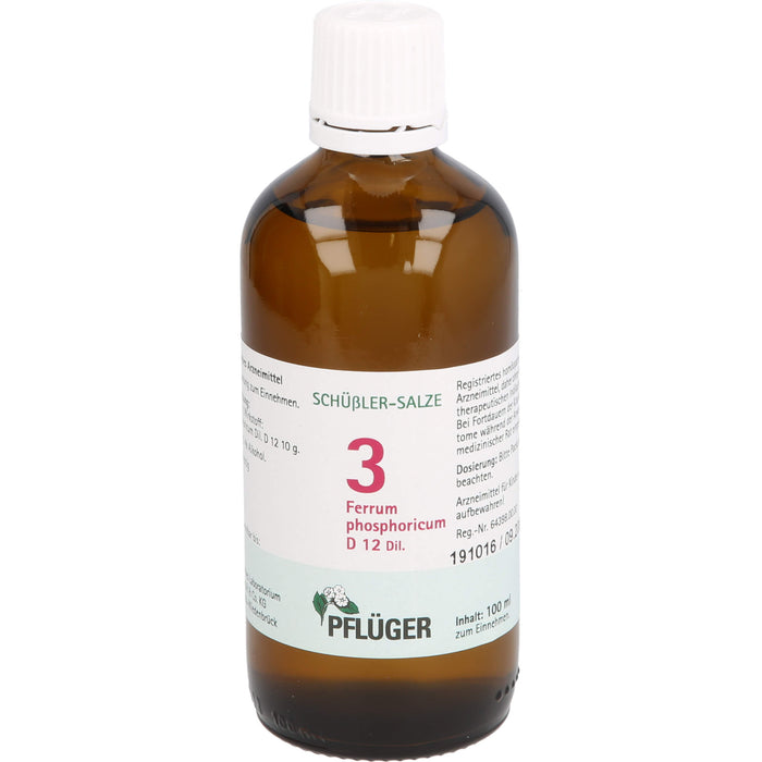 Biochemie Nr.3 Ferrum phosphoricum D12 Pflüger Dil., 100 ml TRO