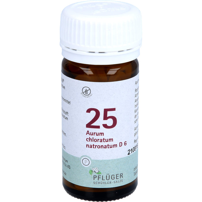 PFLÜGER Biochemie 25 Aurum chloratum natronatum D 6 Tabletten, 100 St. Tabletten