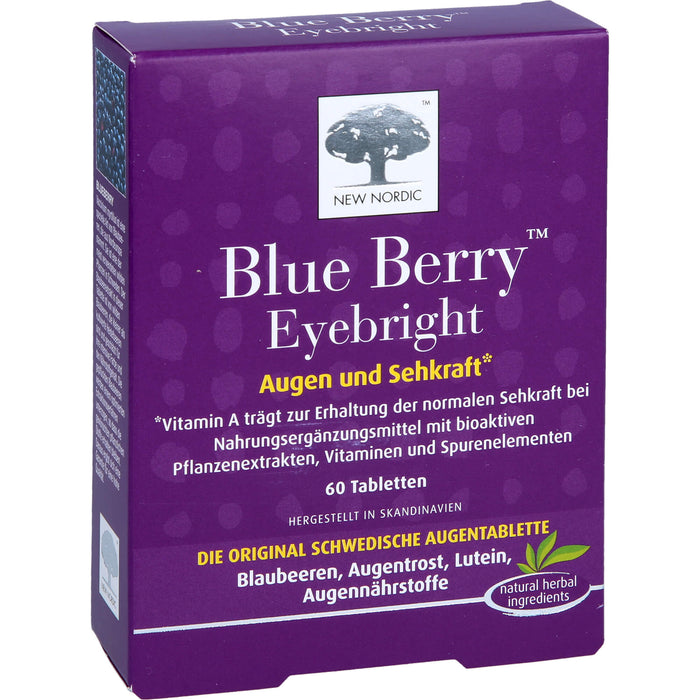 NEW NORDIC Blue Berry Eyebright Tabletten für die Sehkraft, 60 St. Tabletten