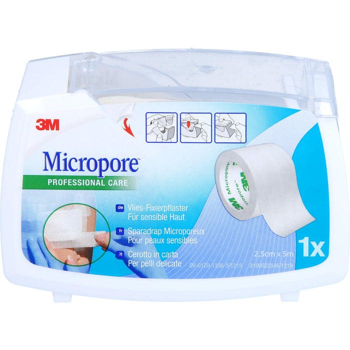 3M Micropore Vlies-Fixierpflaster für sensible Haut 2,5 cm x 5 m, 1 St. Pflaster