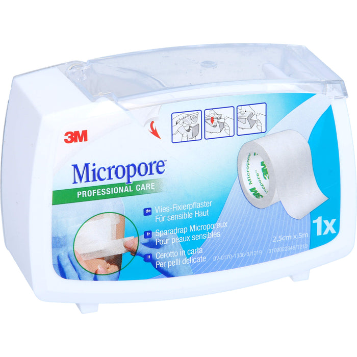 3M Micropore Vlies-Fixierpflaster für sensible Haut 2,5 cm x 5 m, 1 St. Pflaster