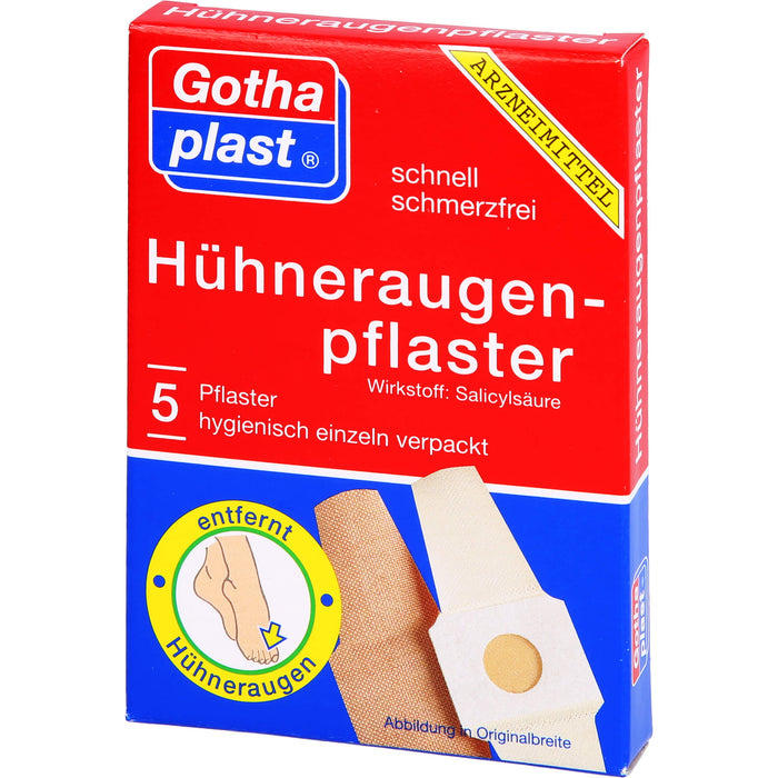 GothaPlast Hühneraugenpflaster 2 cm x 6 cm, 5 St. Pflaster