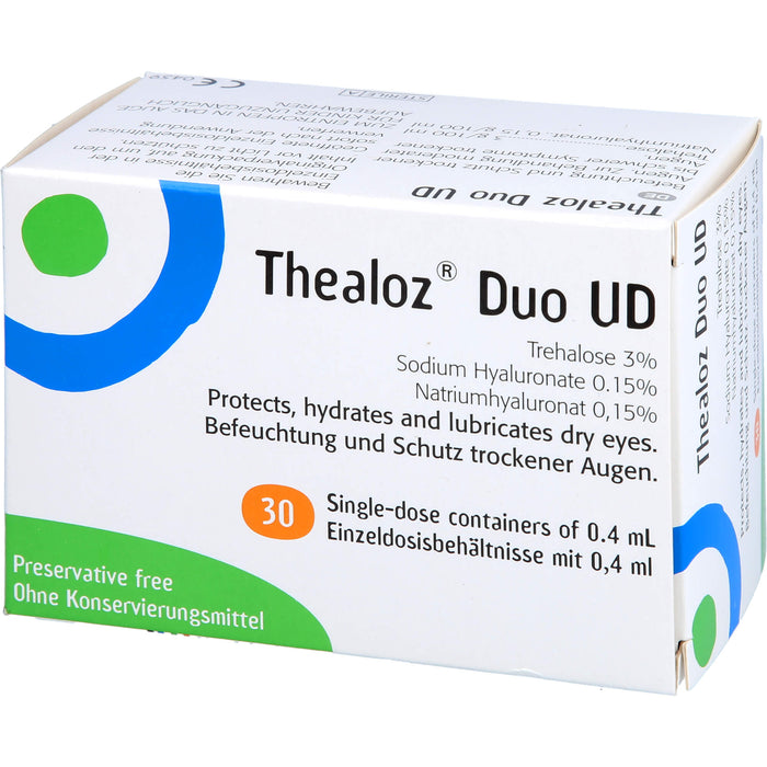 Thealoz Duo UD Augentropfen zur Linderung von trockenen Augen, 30 St. Einzeldosispipetten