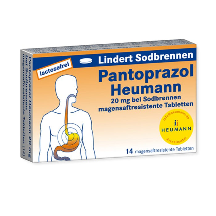 Pantoprazol Heumann 20 mg Tabletten bei Sodbrennen, 14 St. Tabletten