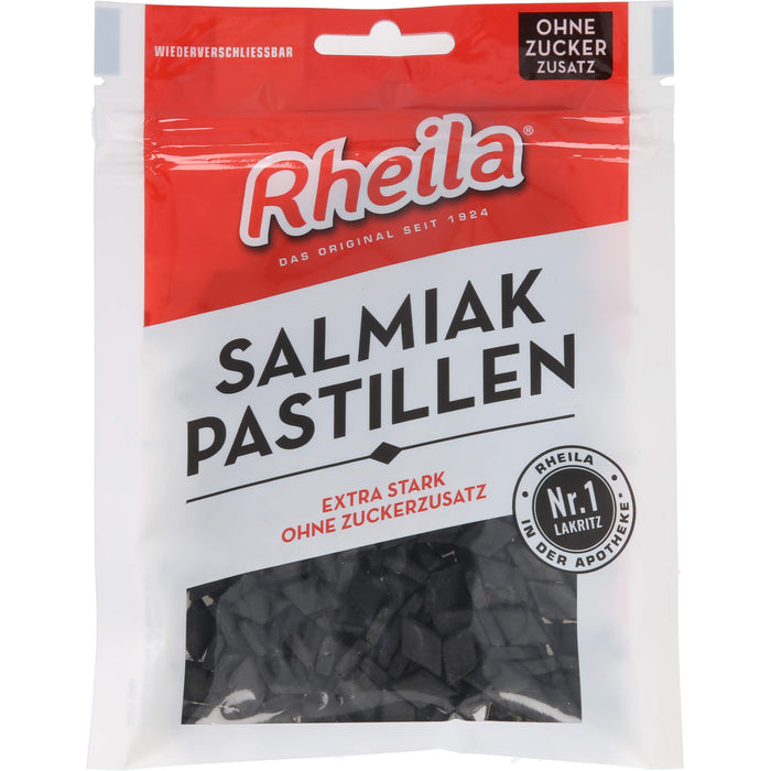 Rheila Salmiak Pastillen ohne Zuckerzusatz, 90 g Bonbons