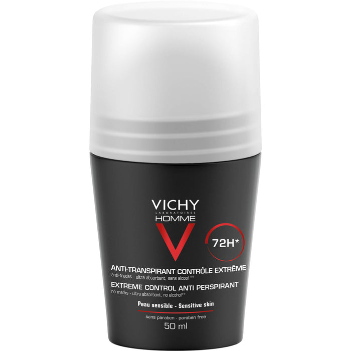 VICHY Homme Deodorant Antitranspirant 72h Roll-On, 50 ml Lösung