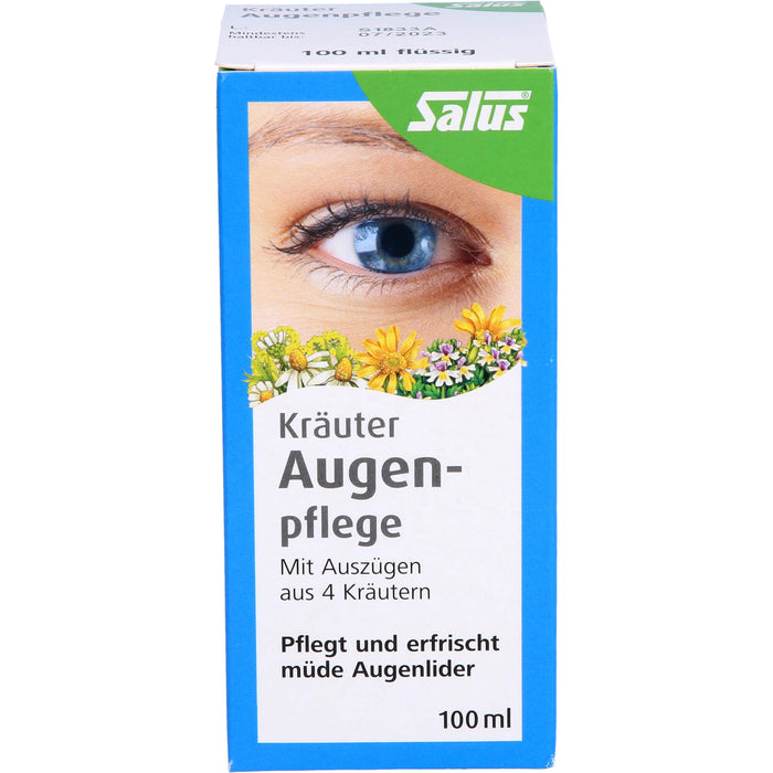Salus Augenpflege mit 4 Kräuterauszügen pflegt und erfrischt müde Augenlider, 100 ml Lösung