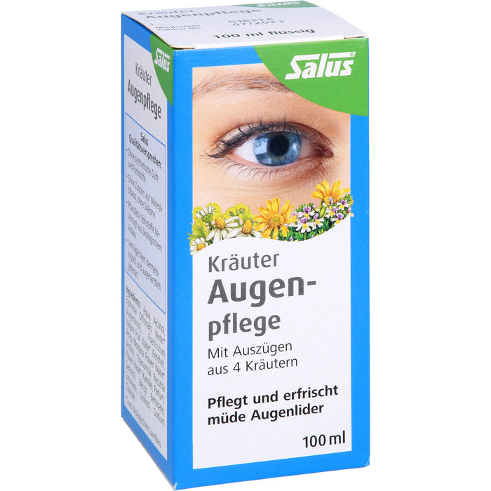 Salus Augenpflege mit 4 Kräuterauszügen pflegt und erfrischt müde Augenlider, 100 ml Lösung