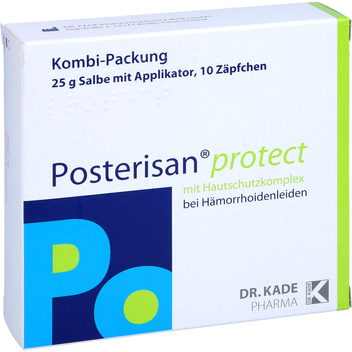 Posterisan protect Kombi-Packung Salbe und Zäpfchen bei Hämorrhoidenleiden, 1 St. Kombipackung