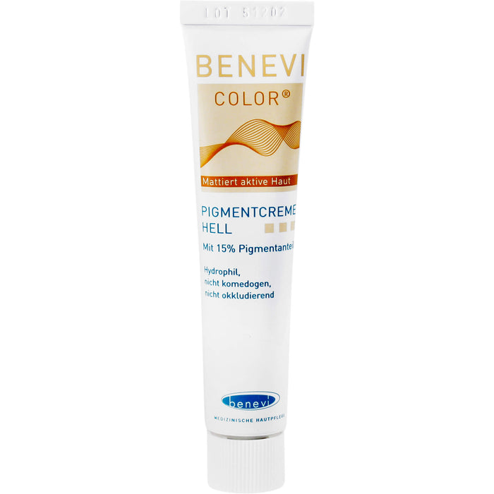 Benevi Color Pigmentcreme hell hautverträgliche Abdeckung, 20 ml Creme