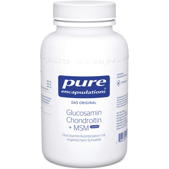 PURE ENCAPSULATIONS Glucosamin + Chondroitin+MSM, 120 St KAP