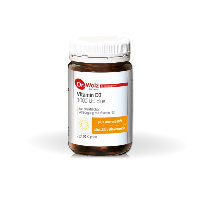 Dr. Wolz Vitamin D3 1000 I.E. plus Kapseln, 60 St. Kapseln