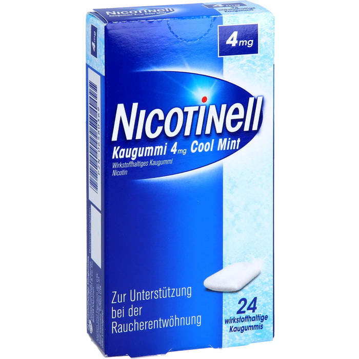 NICOTINell Kaugummi 4 mg Cool Mint, 24 St. Kaugummi