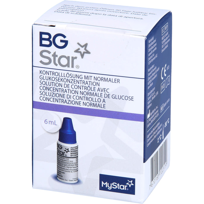 BGStar Kontrolllösung mit normaler Glukosekonzentration, 6 ml Lösung