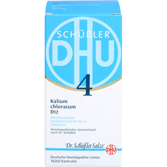 DHU Schüßler-Salz Nr. 4 Kalium chloratum D 12 Tabletten, 420 St. Tabletten