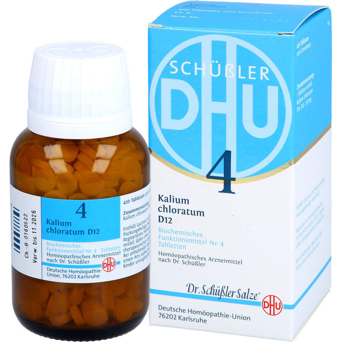 DHU Schüßler-Salz Nr. 4 Kalium chloratum D 12 Tabletten, 420 St. Tabletten