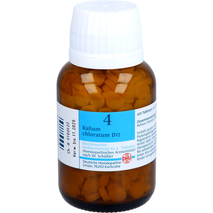 DHU Schüßler-Salz Nr. 4 Kalium chloratum D 12 Tabletten, 420 St. Tabletten