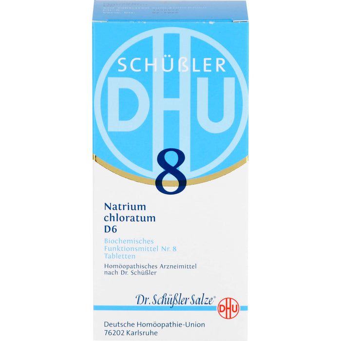 DHU Schüßler-Salz Nr. 8 Natrium chloratum D6, Das Mineralsalz des Flüssigkeitshaushalts – das Original – umweltfreundlich im Arzneiglas, 420 St. Tabletten