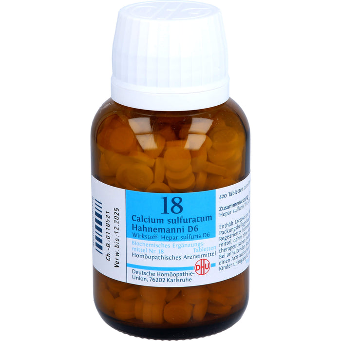 DHU Biochemie 18 Calcium sulfuratum D6 Tabletten, 420 St. Tabletten
