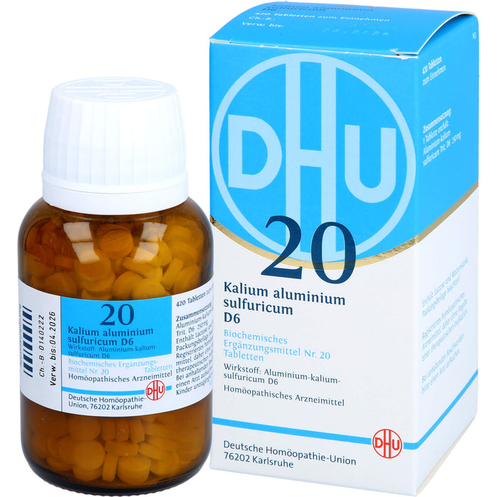 DHU Schüßler-Salz Nr. 20 Kalium aluminium sulfuricum D6 Tabletten, 420 St. Tabletten