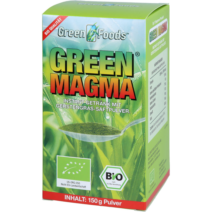 Green Foods Green Magma Gerstengrasextrakt-Pulver bio, 150 g Pulver