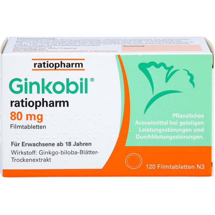 Ginkobil ratiopharm 80 mg Filmtabletten, 120 St FTA