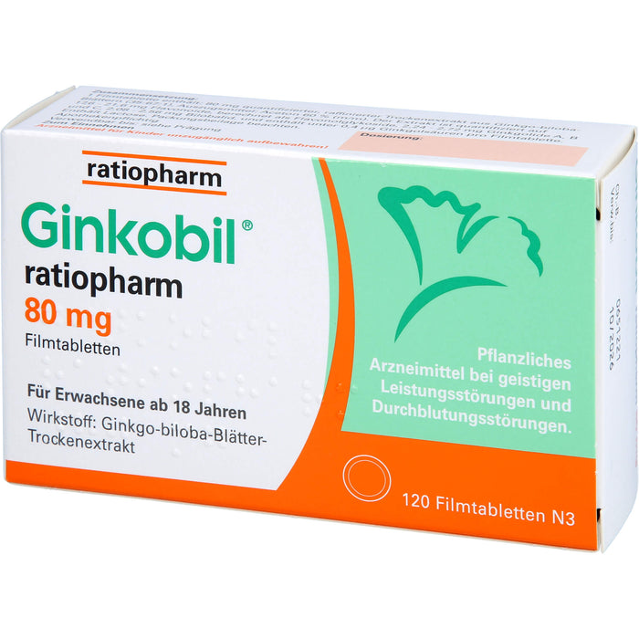 Ginkobil ratiopharm 80 mg Filmtabletten, 120 St FTA