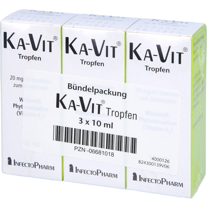 KA-VIT Tropfen, 20 mg/ml Emulsion zum Einnehmen, 3X10 ml TEI