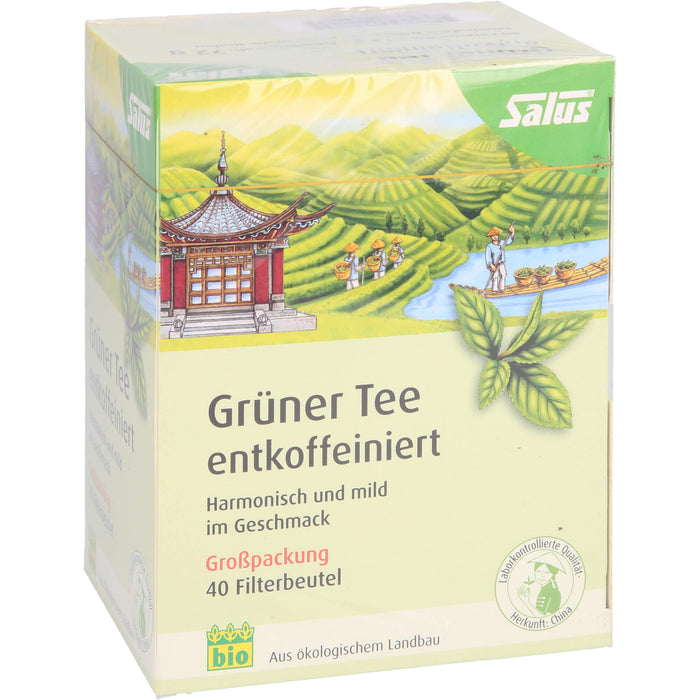Salus Grüner Tee entkoffeiniert, 40 St. Tee