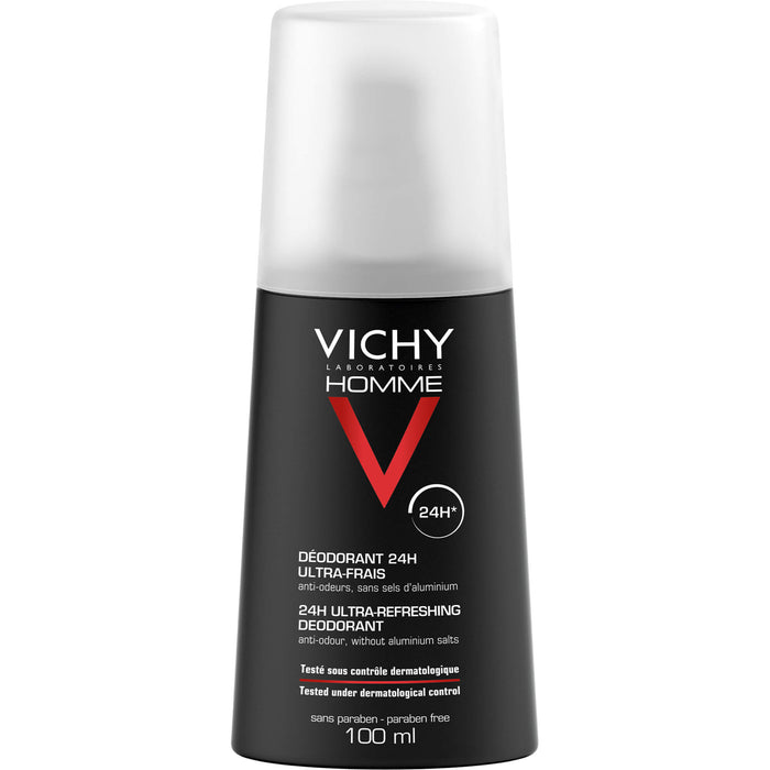 VICHY Homme 24h Ultra-Frisch Deodorant Zerstäuber, 100 ml Lösung