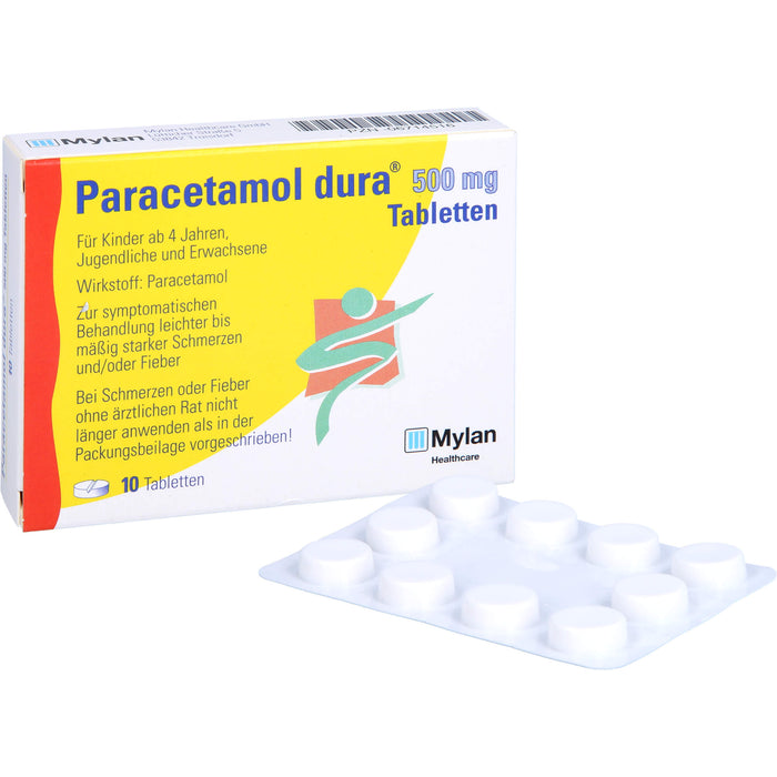 Paracetamol dura 500 mg Tabletten, 10 St TAB