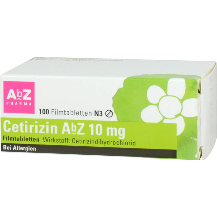 Cetirizin AbZ 10 mg Filmtabletten bei Allergien, 100 St. Tabletten