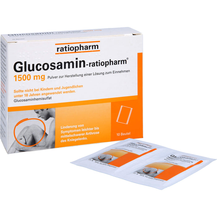 Glucosamin-ratiopharm 1500 mg Pulver zur Herstellung einer Lösung zum Einnehmen, 10 St PLE