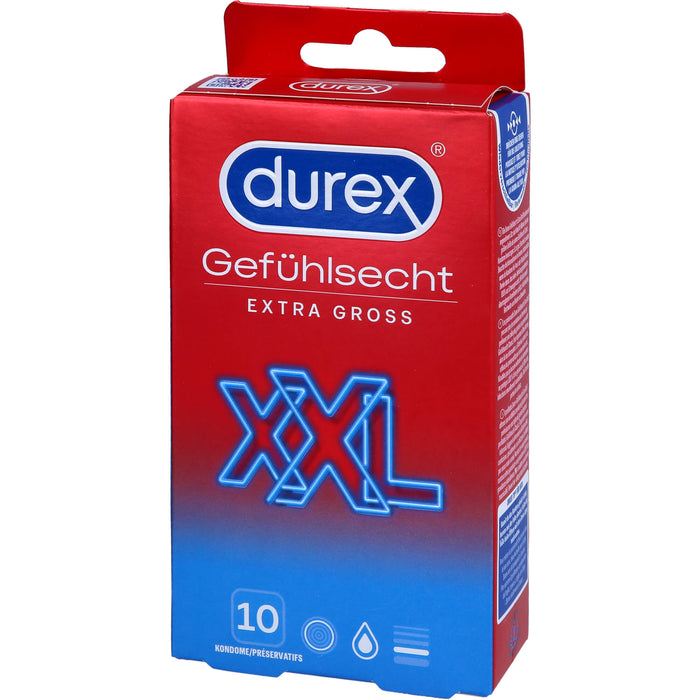 Durex Gefühlsecht Extra Groß Kondome, 10 St. Kondome