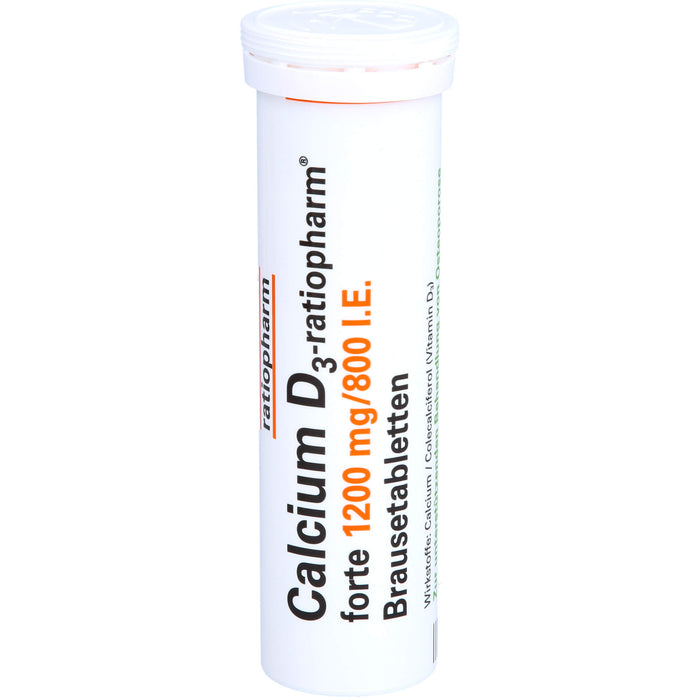 Calcium D3-ratiopharm forte, 1200mg/800 I.E. Brausetabletten, 20 St BTA