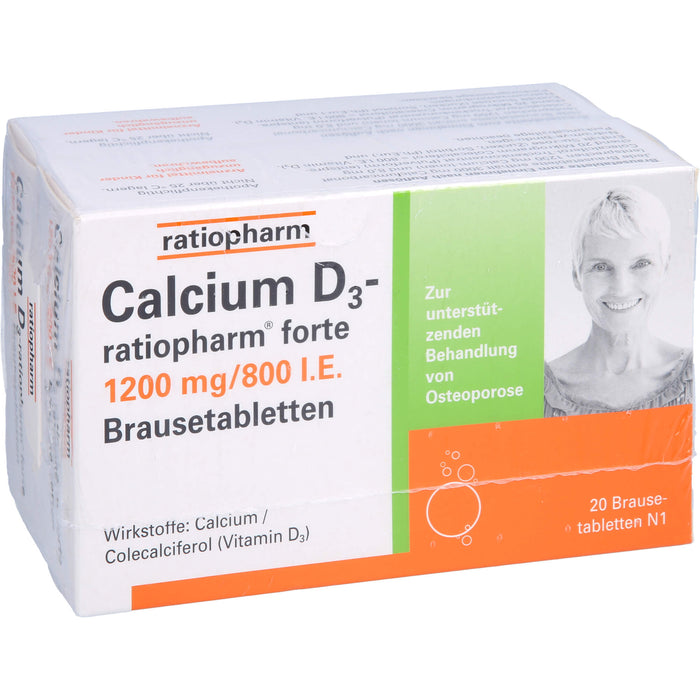 Calcium D3-ratiopharm forte, 1200mg/800 I.E. Brausetabletten, 40 St BTA