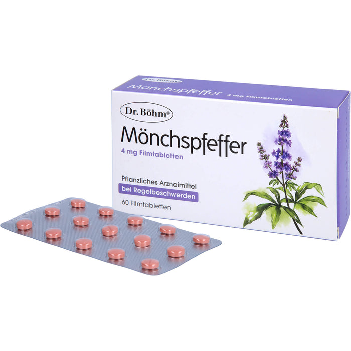 Dr Böhm Mönchspfeffer 4 mg Tabletten bei Regelbeschwerden, 60 St. Tabletten