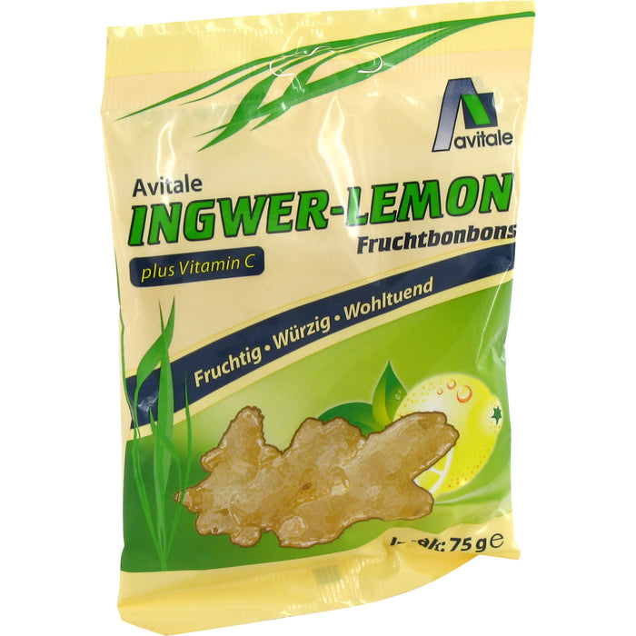 Avitale Ingwer-Lemon Fruchtbonbons, 75 g Bonbons