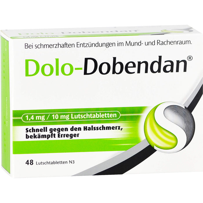 DOLO-DOBENDAN Lutschtabletten bei starken Halsschmerzen mit betäubender Wirkung, 48 St. Tabletten