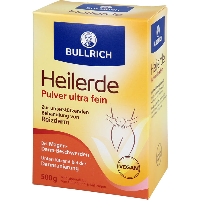 BULLRICH Heilerde Pulver ultra fein zur unterstützenden Behandlung von Reizdarm, 500 g Pulver