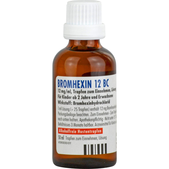 BERLIN-CHEMIE BROMHEXIN 12 BC 12mg/ml Tropfen alkoholfreie Hustentropfen, 50 ml Lösung