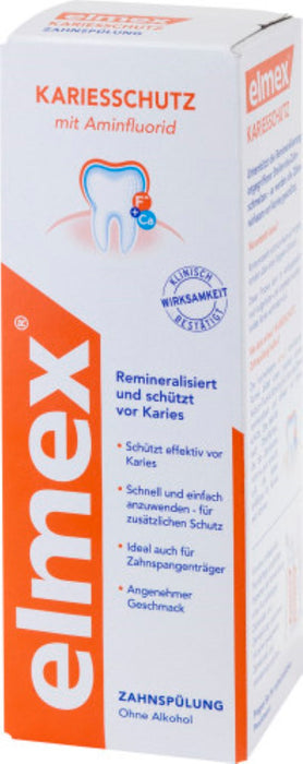 elmex Kariesschutz mit Aminfluorid Zahnspülung, 400 ml Lösung