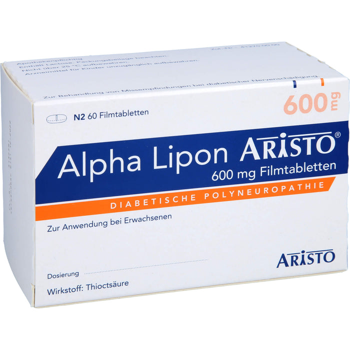 Alpha Lipon Aristo 600 mg Filmtabletten, 60 St. Tabletten