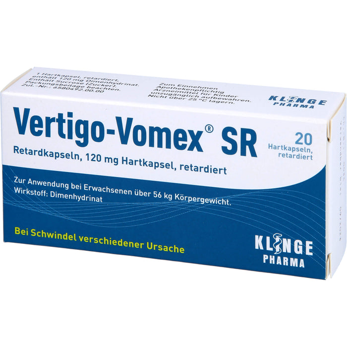 Vertigo-Vomex SR Retardkapseln bei Schwindel, 20 St. Kapseln