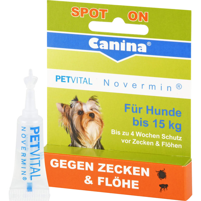 PETVITAL Novermin für Hunde bis 15kg vet., 2 ml FLU